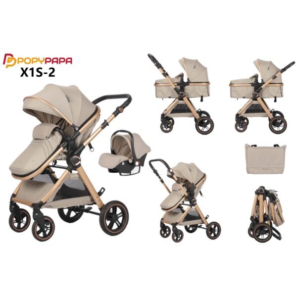 Pack poussette 3 en 1 X1S-2 complet -  Popypapa