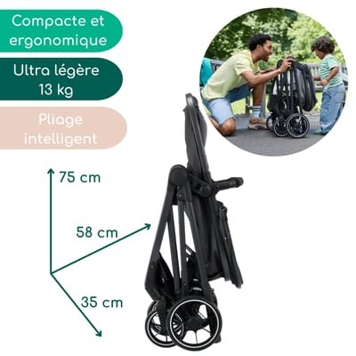 Poussette 3en1 Brume avec Nacelle, Coque i-Size et Siège Promenade - Bebeconfort