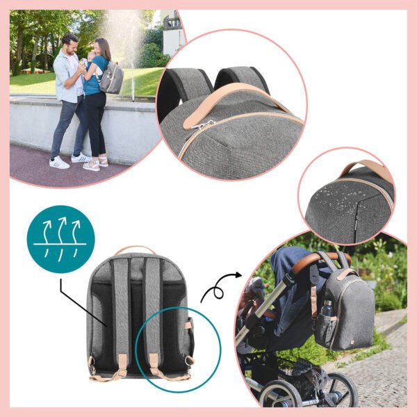 sac à langer babymoov gobebe Sac à dos à langer Le Pyla Smokey - Babymoov