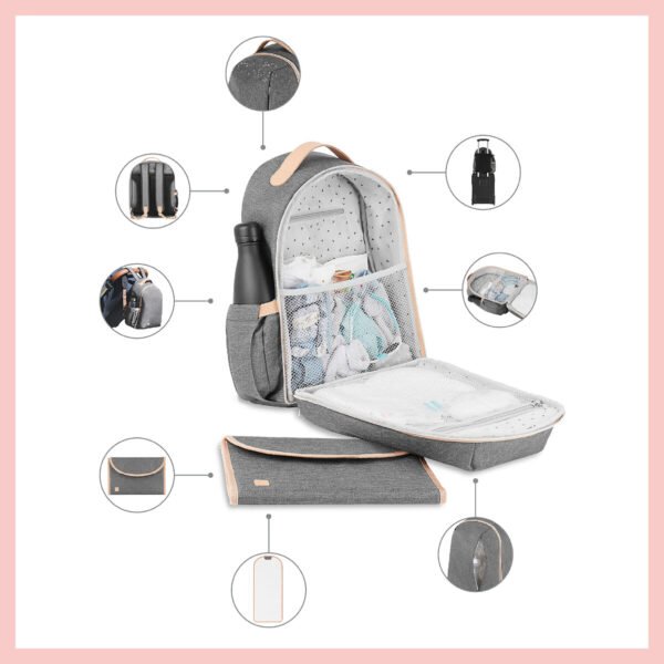 sac à langer le pyla smokey babymoov gobebe Sac à dos à langer Le Pyla Smokey - Babymoov