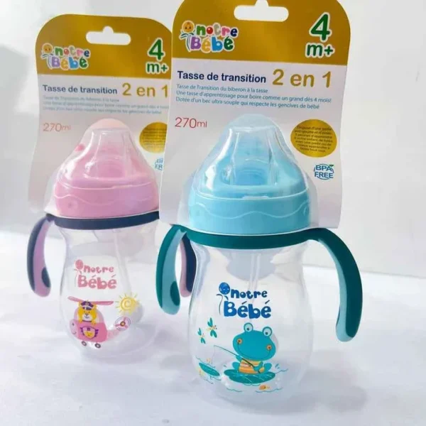 tasse-transition-bebe-270ml-gobebe tasse d'apprentissage pratique gobebe temara
