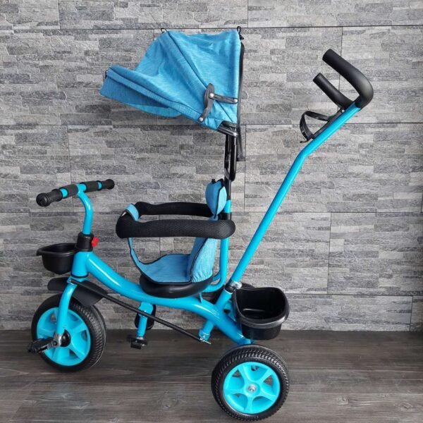 Tricycle évolutif enfant avec guidon parentale réglable