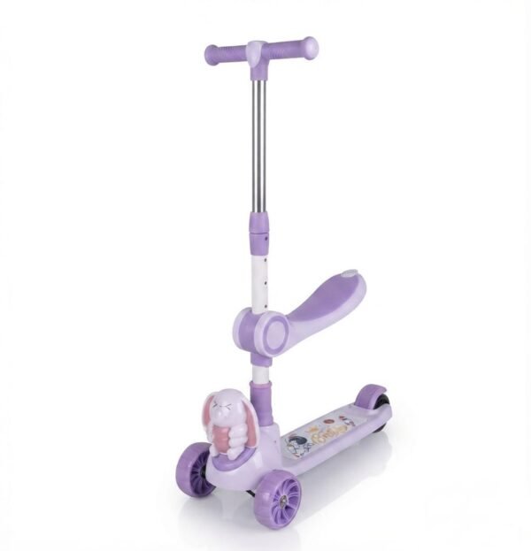 Trottinette enfant avec roues lumineuses LED Happy birthday