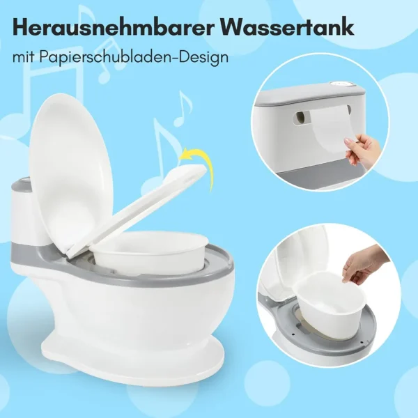 Pot d'apprentissage enfants avec bac amovible et support papier - Baby Love