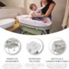 baignoire bébé pliable zoe avec table à langer - gobebe Baignoire à langer Bubble Gris - MS