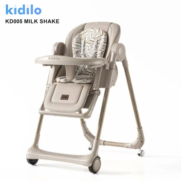 chaise haute bébé KD005 réglable et pliable milk shake – kidilo gobebe Chaise Haute Bébé KD005 Réglable et Pliable – Kidilo
