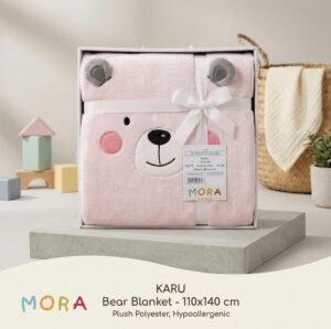 couverture bébé ours 110 × 140 cm – karu rose gobebe temara couverture douce et confortable gobebe maarif