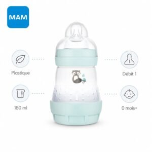 biberon anti-colique 160 ml débit 1 - mam gobebe maarif