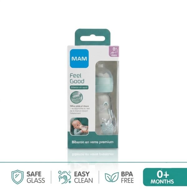 feel good en verre 170ml - mam gobebe accessoire allaitement gobebe agadir