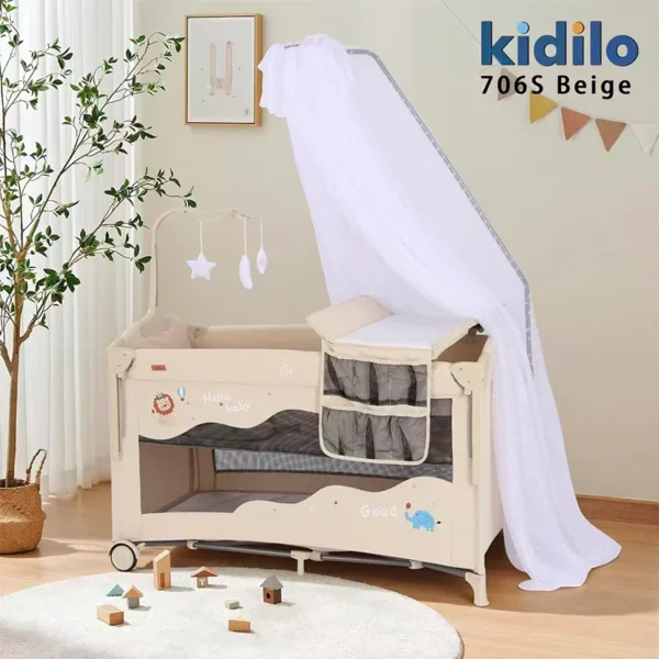 Lit parapluie cododo et parc multifonction T-706S  – Kidilo