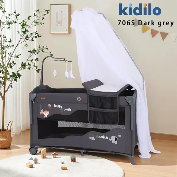 Lit parapluie cododo et parc multifonction T-706S  – Kidilo