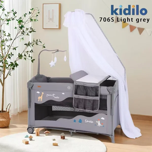 Lit parapluie cododo et parc multifonction T-706S  – Kidilo