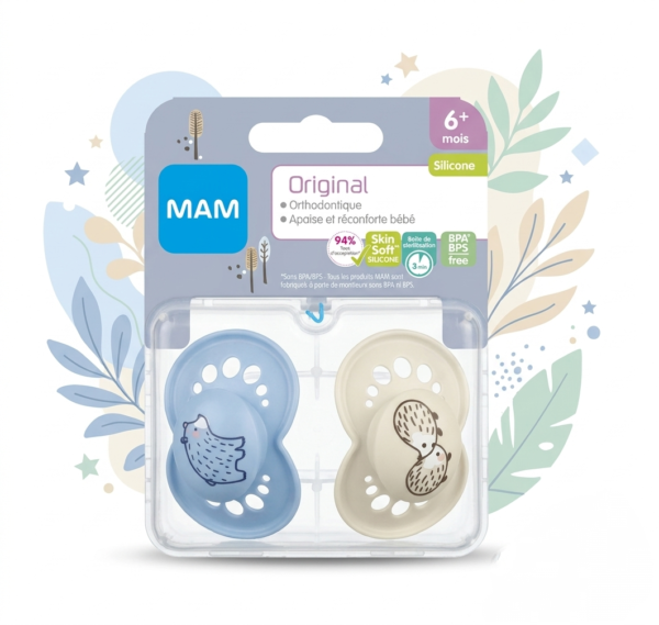 Lot de 2 Sucettes Original 6M+ - MAM