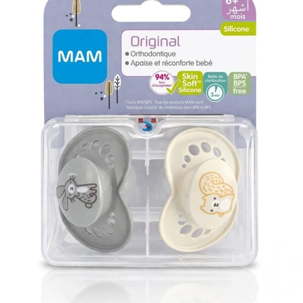 lot de 2 sucettes 0-6mois gobebe temara