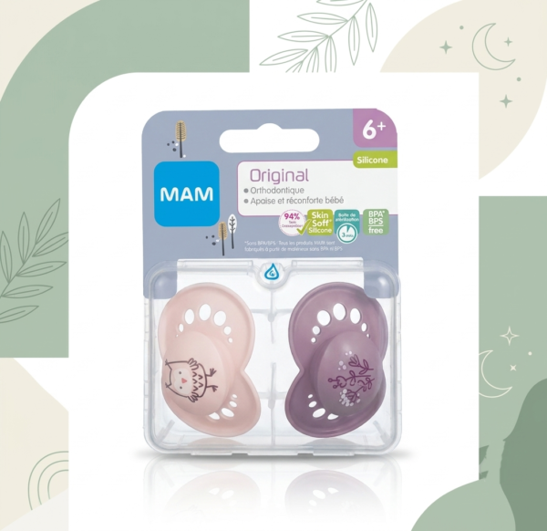 Lot de 2 Sucettes Original 6M+ - MAM