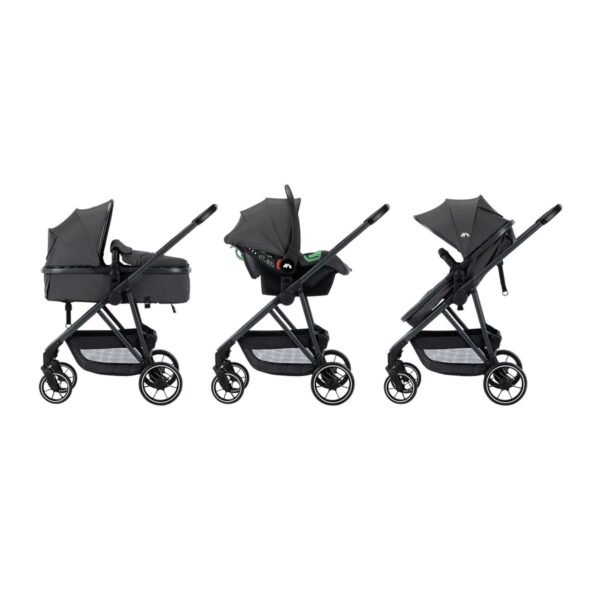 Poussette 3en1 Brume avec Nacelle, Coque i-Size et Siège Promenade - Bebeconfort