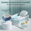 Set baignoire pliable avec thermomètre, coussin et visiére - Bathtub
