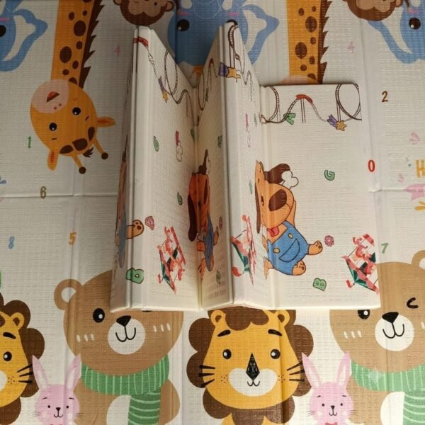 tapis de jeu réversible en mousse xpe 180 x 200 x 1.5 cm girafe et ours- heyuan gobebe Tapis de jeu réversible en mousse XPE 180 x 200 x 1.5 cm - HEYUAN