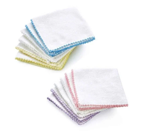 Lot de 10 mouchoirs en coton bébé 100 % coton 28 x 28cm - Ekebaby