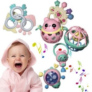 set complet hochets et d'anneaux de dentition sensoriels gobebe agadir
