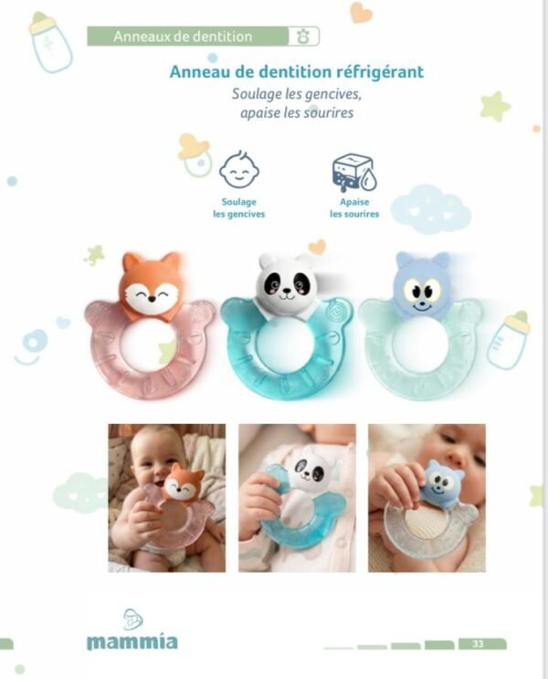 Anneau de Dentition Réfrigérant Motif Animal - Mammia