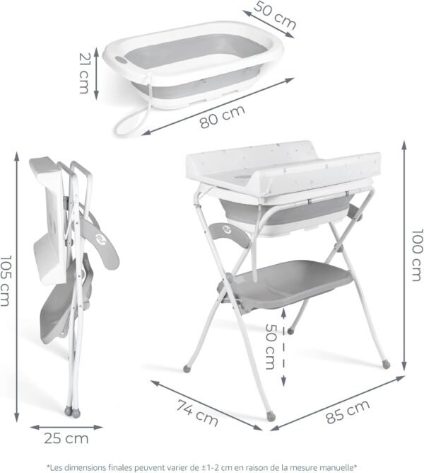baignoire bébé pliable zoe avec table à langer - ms gobebe agadir Baignoire bébé pliable Zoe avec table à langer - MS