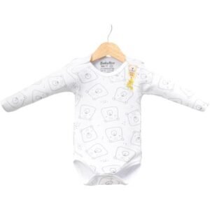 body bébé à manche longue blanc - babytoo gobebe vêtement bébé confortable gobebe agadir