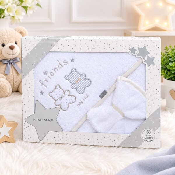 Cape de bain et Gant Friends 75x75 cm - Naf Naf