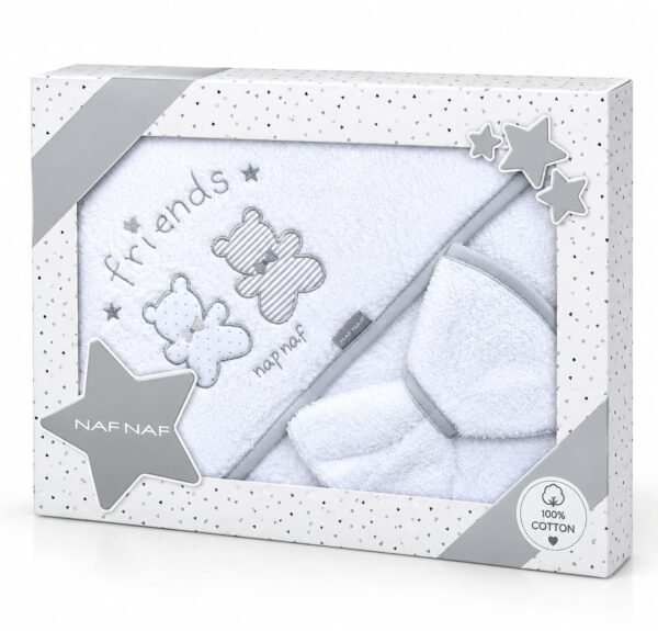 Cape de bain et Gant Friends 75x75 cm - Naf Naf
