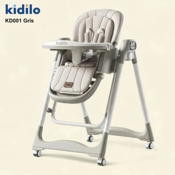chaise haute kd001 multifonctionnel bébé gris - kidilo gobebe Chaise haute KD001 multifonctionnelle pour bébé - Kidilo