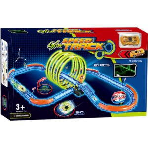 circuit de voitures lumineux speed glow track 61 pièces gobebe jouet d'éveil gobebe ainchock