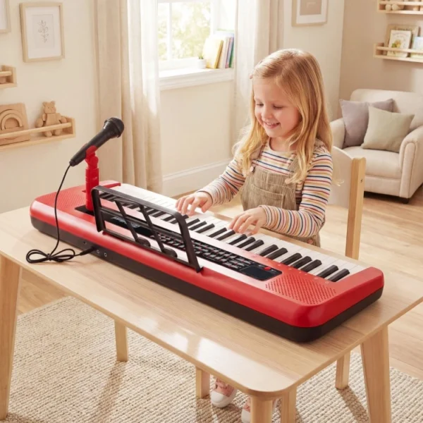 Clavier Électronique 61 Touches avec Support et Microphone 