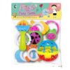 hochets et anneaux de dentition 8 pieces colorés gobebe Ensemble hochets et anneaux de dentition 8 pieces colorés