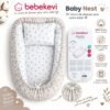 nid bébé réducteur de lit avec oreiller beige bebekevi gobebe Nid Bébé Réducteur de Lit avec Oreiller - Bebekevi