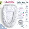 nid bébé réducteur de lit avec oreiller gris - bebekevi gobebe Nid Bébé Réducteur de Lit avec Oreiller - Bebekevi