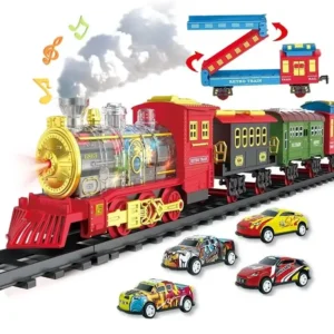 profil train électrique à vapeur avec wagons et rails – 23 pièces gobebe jouet d'éveil bébé gobebe maarif