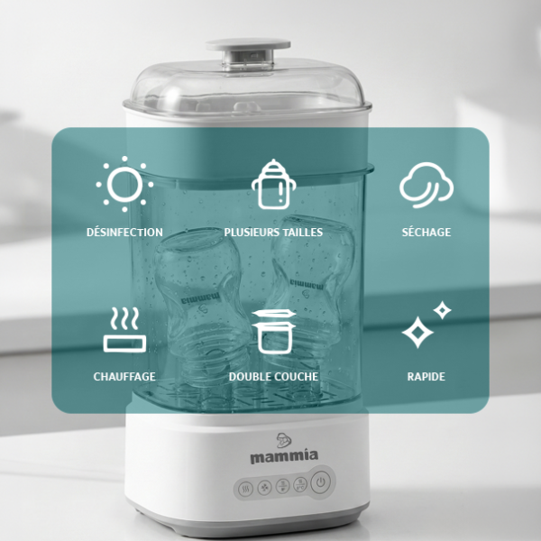 Stérilisateur Sécheur 2en1 EasySteam – Mammia