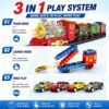 Train Électrique à Vapeur avec Wagons et Rails – 23 Pièces