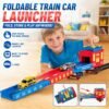 Train Électrique à Vapeur avec Wagons et Rails – 23 Pièces