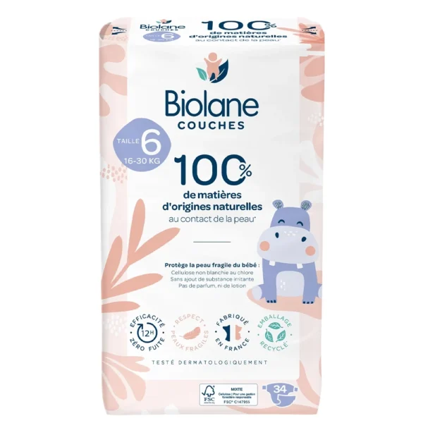 couche bébé 34 pcs taille 6 biolane gobebe agadir hygiéne bébé biolane gobebe ainchock