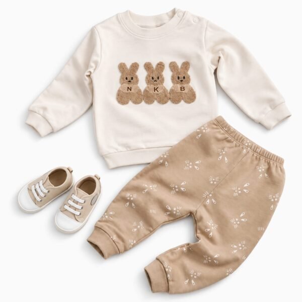 ensemble bebe 2 piéces ourson beige - nikuby gobebe Ensemble Bébé Garçon 6 à 18 mois 2 Piéces - Nikuby