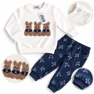 ensemble bébé garçon 6 à 18 mois 2 piéces bleu - nikuby gobebe style et confort nikuby gobebe agadir