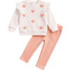 ensemble fille 6-18mois 2 piéces rose - nikuby gobebe agadir Ensemble Fille 3 à 12 mois 2 Piéces - Nikuby