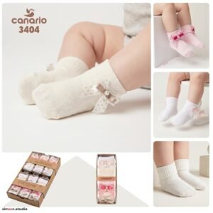 lot de 6 chaussettes fille – canario gobebe ainchock accessoire bébé gobebe temara