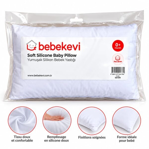 oreiller bébé 0mois+ en silicone - bebekevi gobebe temara bebekevi sommeil douce et paisible gobebe maarif