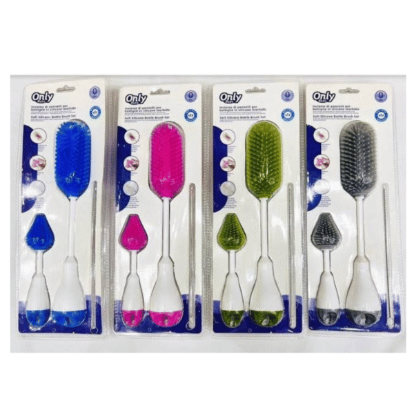 pack brosses de nettoyage pour biberons et tétines - only baby gobebe accessoire hygiéne bebe gobebe maarif
