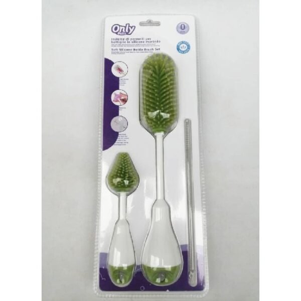 pack brosses de nettoyage pour biberons et tétines vert - only baby gobebe Pack brosses de nettoyage pour biberons et tétines - Only Baby