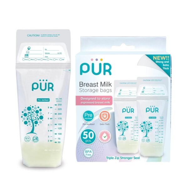 Sachets de conservation du lait maternel 250 ml / 8 oz (50 pièces) - PÜR