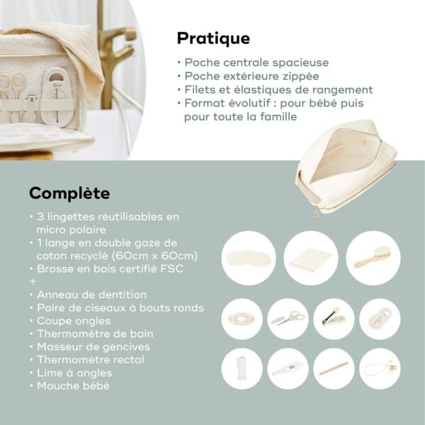 trousse de toilette babymoov gobebe ainchock Trousse de toilette Curl White - Babymoov